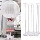 Balloon Stand Kit, 15 pack Balloon Stick Holder with Base for Table Top Centerpiece Party Decoration, Reusable Balloon Column Stand Suit for Happy Birthday/Graduation/Wedding Parties