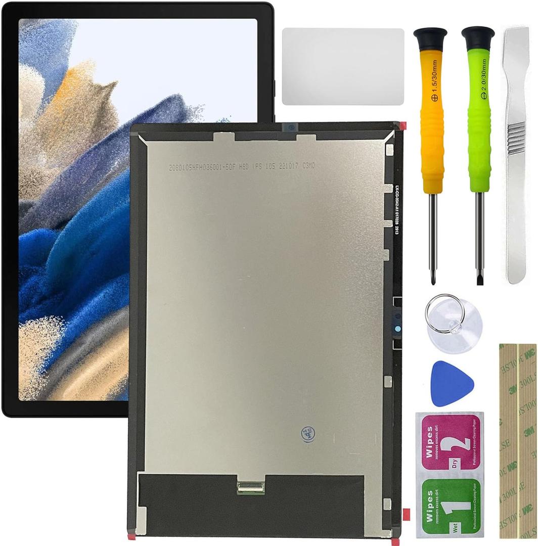 LCD Display Digitizer Touch Screen Replacement for Samsung Galaxy Tablet Tab A8 10.5 2021 SM-X200, SM-X205 LCD Display Digitizer Touch Screen Assembly Replacement 10.5 inch Black