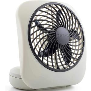O2COOL Treva 5 Inch Battery Powered Fan Portable Desk Fan 2 Cooling Speeds with Compact Folding & Tilt Design Cubicle Accessories Small Portable (Grey) (1 Unit)