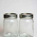 Clear Glass Mason Jars with Lids, Pack of 2