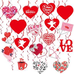 KatchOn, Valentines Day Hanging Swirls - Large, Pack of 30, No DIY | Valentines Day Hanging Decorations | Hanging Valentines Day Decorations | Hanging Hearts Decorations for Valentines Day Decor