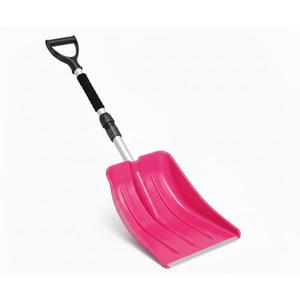Snow Shovel for Kids Toddler – Lightweight Thick Plastic Blade with Telescoping Metal Handle, Ergonomic D-Grip with Soft Foam Grip, 32 Inch Detachable Shovel for Car Snow Removal,Beach Sand Play, Pink