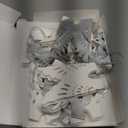 12 Pcs Christmas Paper Snowflake Lanterns, 3D Christmas Paper Star Lanterns with LED Lights, 10/12 Inch White Silver Hanging Snowflake Lamps for Xmas Winter Frozen Weddings New Year Party Decorations