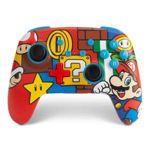 PowerA Enhanced Wireless Controller for Nintendo Switch/Switch 2 / Switch Lite/OLED Model - Mario Pop - Gamepad, game controller, Officially Licensed