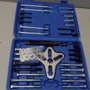 Thorstone 46pcs Harmonic Balancer Puller Set, Steering Wheel Flywheel Crankshaft Pulley Puller,Blue