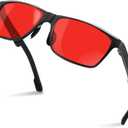 IBOANN Blue Light Glasses for Men - Lightweight Al-Mg Metal, Gaming Computer Blocking Glasses, Eye Protection Anti Eyestrain (Black)