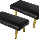 Waterproof Stool Foot Rest & Ottoman,1-3Pack,Ergonomic Non-Slip Foot Ring,Universal Replacement for Salon Barber Spa Chairs (Gloden, 2 PCS)
