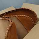 Shy Shy Lets Touch The Sky Present by Handmade Tan Leather Arm Chair Cover Leather Butterfly Chair Home Decor (TAN_ ONLY Cover), 28.7 x 27.2 x 32.3