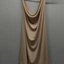 Women's Halter Neck Front Draped Backless Tank Top Made in USA (S-3XL) (1X, Clltj316-taupe)