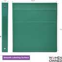 Carstens 1-Inch Heavy Duty 3-Ring Binder - Side Opening, Teal, Durable Plastic, Precision No-Gap Rings, Waterproof Cover, No Pockets, Holds 125 US Letter Sheets, BPA-Free, Made in USA (8711-3R)