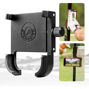 Stripebird - Original Golf Magnetic Phone Holder - Golf Cart Accessory - Slim Smartphone Mount - Store & Access Cell - Ultra Strong Magnet (Black)