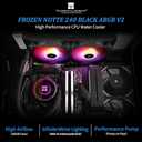 Thermalright Frozen Notte 240 Black ARGB V2 Water Cooling CPU Cooler,240Black CPU Cooler Specifications, Double PWM Fans, S-FDB Bearings, Suitable for AMD/AM4 AM5,Intel LGA 1700/1150/1151/1200/2011