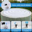 4.5 Ft Inflatable Hot Tub Cover - Energy Saving Lid for Round Hot Tub - Foldable Protective Rain Overflow Cover for Outdoor Inflatable Hot Tubs