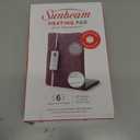 Sunbeam XL Back Neck and Shoulder Heat Therapy 12 x 24 with Auto Shut Off 6 Settings Machine-Washable Comfortable Microplush Fabric - Burgundy