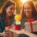 4 x Inspirational Birthday Gifts for Women Friends Positive Crochet Sunflower Desk Accessories Encouraging Thank You Friendship Present for Coworker Teacher Boss Employee Appreciation Principal Christmas