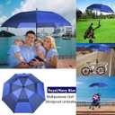 MRTLLOA Extra Large Golf Umbrella, 54/62/68/72 Inch Automatic Open, Oversize Double Canopy Vented Windproof Waterproof Sports Umbrellas for Rain