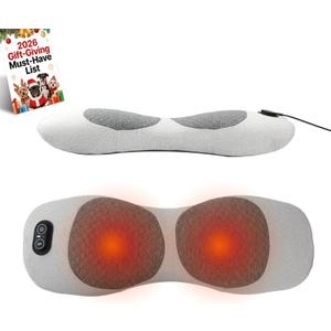 Smooth Spine Triple Fusion Back Massager for Sciatica Pain Relief Deep Tissue Neck Massager with Heat for Lower Back Support Electric Massagers for Lumbar Stretcher and Sciatic Nerve Device