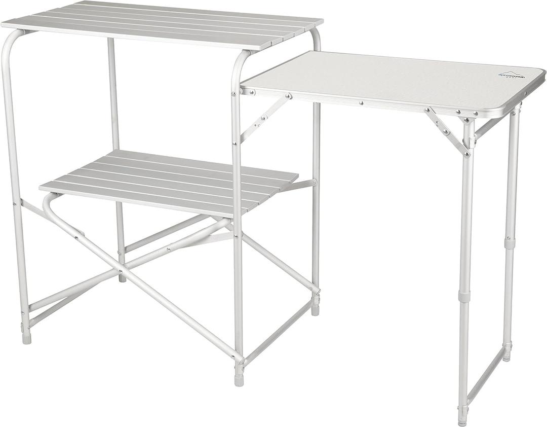 Camping Roll Top Kitchen Made from Weather-Resistant Aluminum (by Caddis Sports)