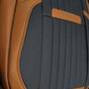 Coverado Car Seat Covers Full Set, Car Seat Protector Car Seat Cushion, Nappa Leather Seat Covers for Cars, Front and Back Seat Protectors Cushions Universal Fit for Most Cars Vehicles (Brown&Black)
