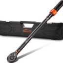 1/2-Inch Drive Click Torque Wrench 30-300 Ft.Lb/40.7-406.8 Nm, Dual-Direction 72 Tooth Adjustable，Dual Range Scale, ±3% High Precision Torque use Product Assembly and Car Repair