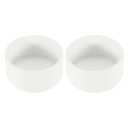 PATIKIL 3-1/2" PVC Pipe End Cap Fitting, 2 Pack Furniture Grade Pipe Plug Adapter Socket Fittings for Build PVC Furniture DIY Garden Shelf Support Structure Storage, White