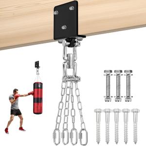 VivaZen Heavy Bag Hanger for Heavy Bag Beam Mount 360 Rotation Boxing Bag Ceiling Mount I-Beam Punching Bag Hanger Beam Mount Hooks Fit Hanging Punching Bags and Swings (700 LB Capacity)