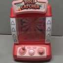 Generic Arcade Candy Capsule Claw Game Prizes Toy Mini Vending Machine Electronic Small Toys Claw Machine for Toddlers Girls Boys, Pink 10 Dolls, 20x19x29.6cm