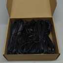 Kanayu 10 Pack 12ft Black Indoor Extension Cord 2 Prong Electric Cord Extender, Wire Plug in and End, Ac 120 Volts, for Outdoor Christmas Connect or Extend String Lights