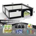 LUTIKIANG Extra Large 79" x 71" Baby Playpen with Mat, Baby Gate Play Yard, Portable Toddler Playpen, Large Play Pen for Babies, Mat Included, Play Area for Babies and Toddlers (Black)
