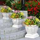 20 Bundles Artificial Fake Flowers for Outdoor Spring Decorations, Faux Plants Flowers UV Resistant for Garden Home Wedding Farmhouse Decor (Multi Color)