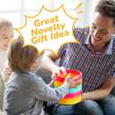 Bedwina Jumbo Rainbow Spring Coil Toy - 6" Plastic Giant Spring Coil for Kids, Big Spring Toys for Boys and Girls, Neon Colorful Rainbow Coil Spring for Party Favor Prizes and Kids Birthday Gifts