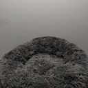 Bedsure Calming Cat Beds for Indoor Cats - Small Cat Bed Washable 20 inches, Anti-Slip Round Fluffy Plush Faux Fur Pet Bed, Fits up to 15 lbs Pets, Dark Grey