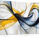 Abstract Office Artwork Wall Decor - Blue Canvas Art Wall Decor for Living Room - Modern Wall Art for Bedroom Size 20" x 40", 20.00" x 40.00"