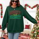 LUKYCILD Christmas Vibes Sweatshirt Women Merry Christmas Shirt Xmas Long Sleeve Shirt Winter Holiday Sweatshirts (Small, Green1-merry Bright)