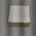 Fulmoon 100 Pack 2 Ply Cocktail Napkins Paper Gold Foil Trim Edge Beverage Dessert Disposable Paper Napkins Dinner Baby Shower Wedding Birthday Party Tableware Decorations, 5 x 5 Inches(White)