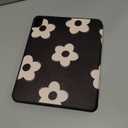 Case for iPad (A16) 11th Generation 11 Inch 2025, iPad 10th Generation 10.9 Inch 2022, Protective Case with Pencil Holder, Trifold Smart Stand Cover with Cute Pattern for Girls, Black Flowers