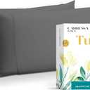 Carressa Linen Luxury Egyptian Cotton King Pillow Cases Set of 2-800 Series Tulips Collection Pillowcases for Sleeping (Dark Grey), Soft, Cooling Pillow Cover, Staple Hotel Quality Pillowcases
