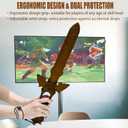 KOEBSHPE Sword Accessories for Nintendo Switch, Skyward Sword Accessories for Switch Sports/Legend of Zelda: Tears of the Kingdom/Skyward Sword HD, with 12 Switch Game Card Slots (Brown)