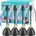 Fly Fans for Tables, Practical Fly Repellent Fan with Soft Blades, USB or Batteries Powered, Soundless and Portable Keeps Your Food Clean(4 Pack) (Black)