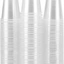 100 Pack 8 Oz Plastic Cups, Clear Plastic Cups 8 Oz, Durable Party Cups for Home Office Outdoor