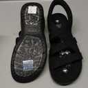 Skechers womens Reggae Slim - Stretch Flex Hands Free Slip-ins (7, Black/Black)