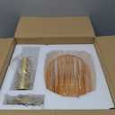 Lmpara colgante de cristal mbar, 7.87 pulgadas, moderna Haning, luces colgantes para cocina, isla, comedor, dormitorio