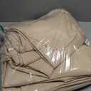 BRILLMAX 10 Pack Beige Tablecloths 60 x 126 Inch for 8ft Rectangle Tables - 150 GSM Polyester Fabric, 15" Standard Drop, Water, Stain & Wrinkle Resistant Cloth Cover for Wedding Dining Buffet