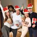 24PACK Non-Woven Cloth Santa Hat Christmas Caps for for Adults and Children Christmas Red