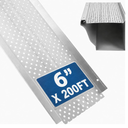 Elecoman Gutter Guard,6" Aluminum Leaf Filter Gutter Cover,50 PCS Total Length 200FT,Raptor Gutter Guards,Easy DIY Leaf Guards for Gutters Fits Any Roof or Gutter Type