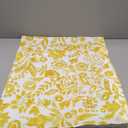 DriftAway Julia Watercolor Blooming Flower Floral Lined Thermal Insulated Window Curtain Valance Rod Pocket 52 Inch by 18 Inch Plus 2 Inch Header Yellow 1 Pack