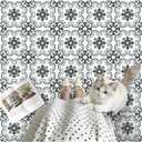 MORCART Peel and Stick Floor Tile - 20 PCS, 7.87" x 7.87" Vinyl Flooring - Waterproof Self-Adhesive Tile Sticker for Wall Backsplashes, Bathroom, Kitchen - Green & Grey Look