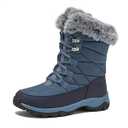 Lands' End Expedition Max Waterproof Insulated Womens Snow Boots, Winter Boots for Women, Medium or Wide Width Sizes 6 to 11, Black, Brown, Blue, White or Grey Winter Shoes - Medium Blue, 8 Wide
