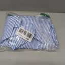 Wide Leg Pants High Waist Striped Summer Beach Travel Trousers, Blue, M