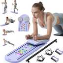 Pilates Board - Updated Pilates Reformer Machine Set, Multi-Purpose Foldable Pilates Reformer Board for Home, 6 in 1 Pilates Sliding Board